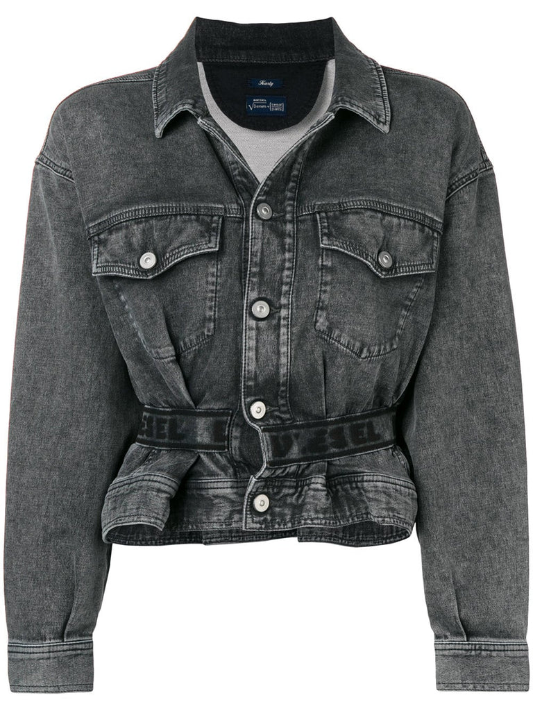 Karlyne peplum denim jacket