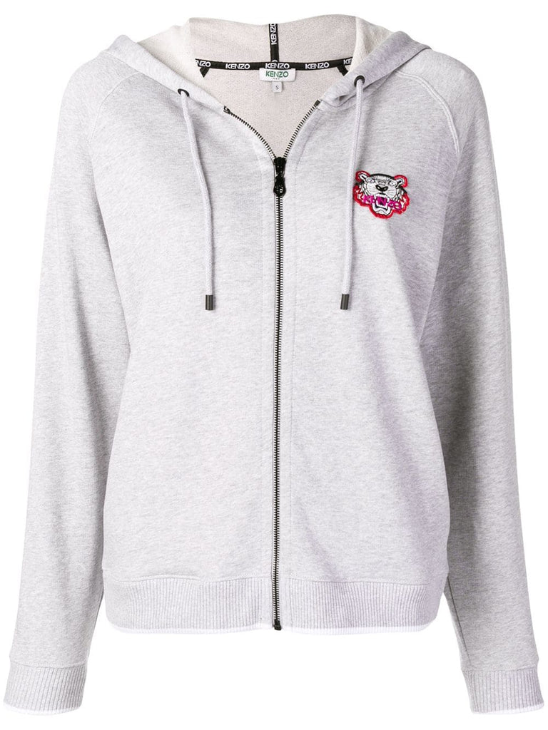 Tiger zipped hoodie