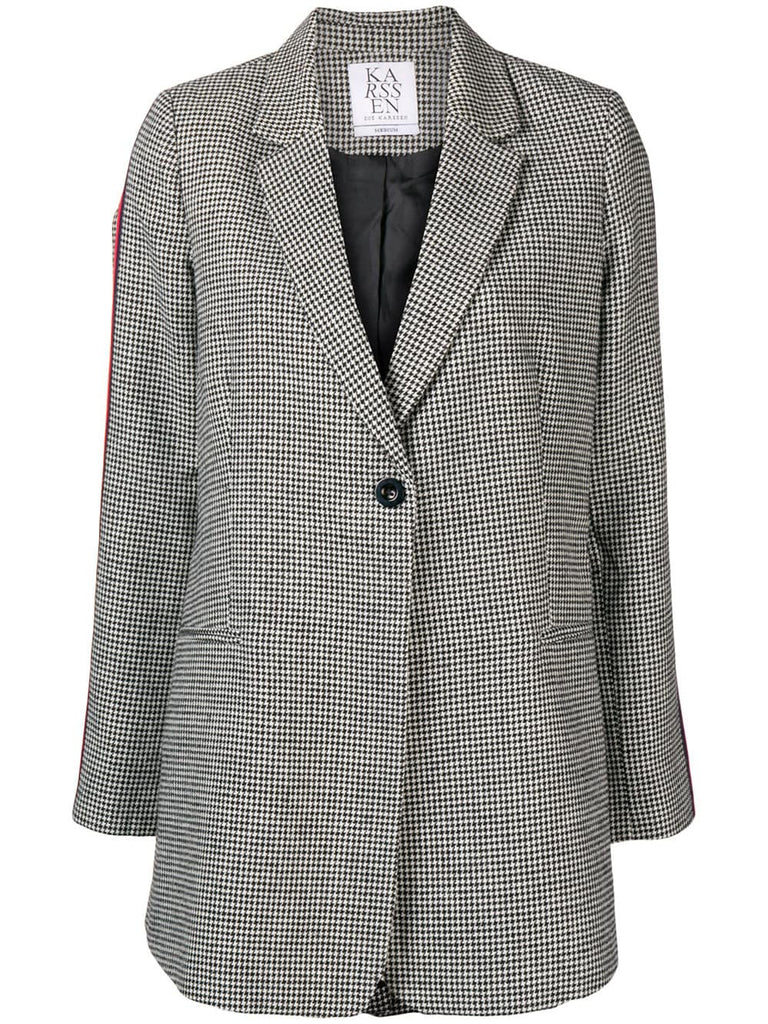 side-stripe fitted blazer