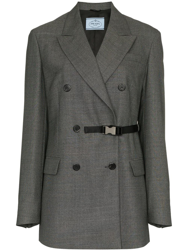 double breasted wool blazer