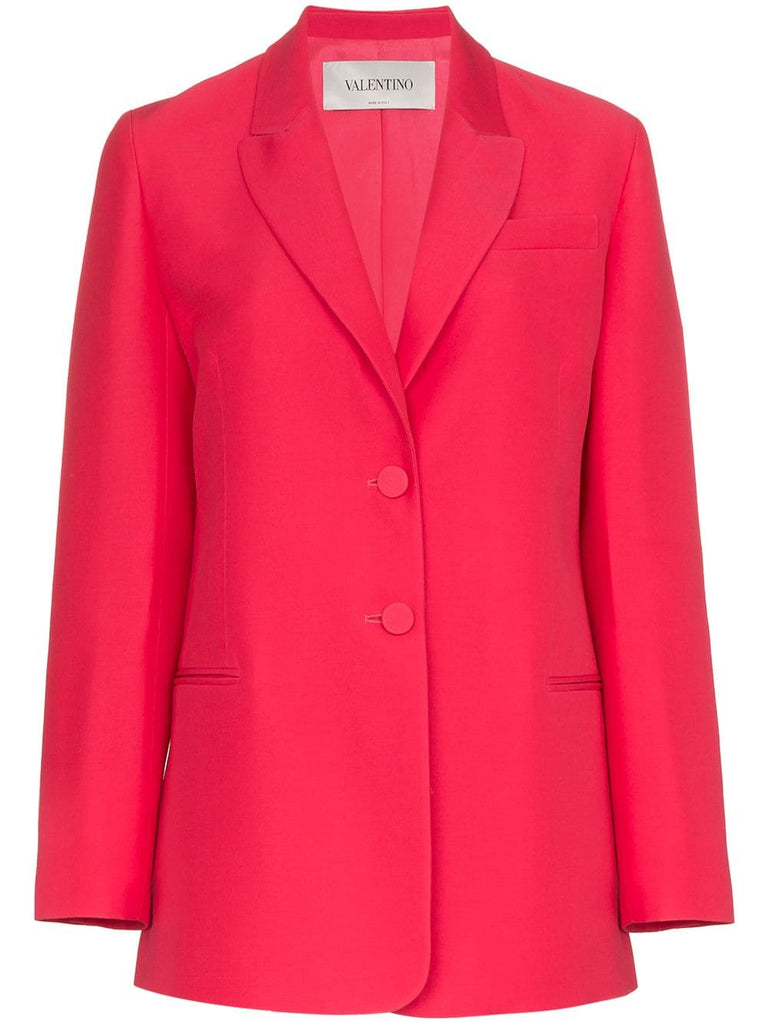 Two button wool-silk blend blazer