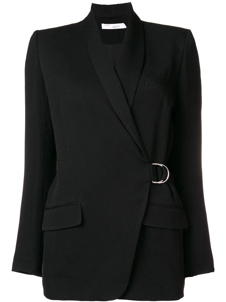 wrap-front blazer