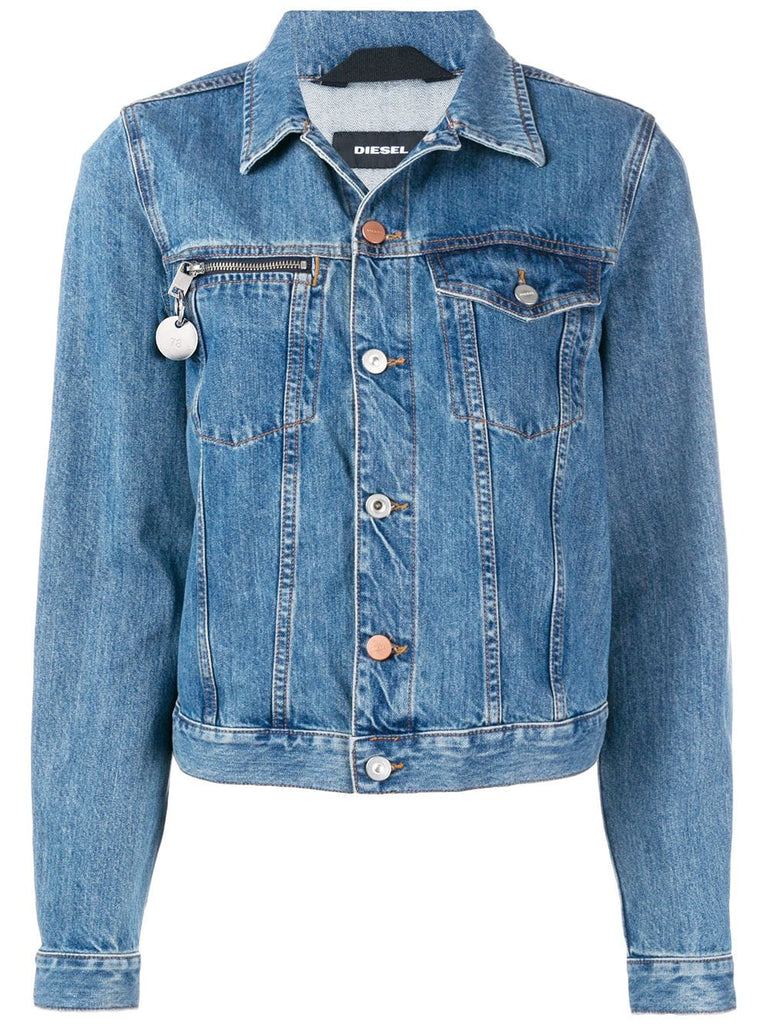 number plaque denim jacket