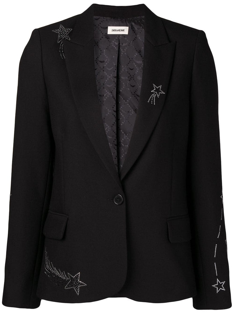 star embellished blazer