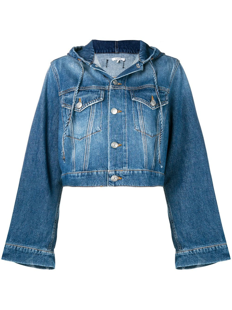 hooded denim jacket