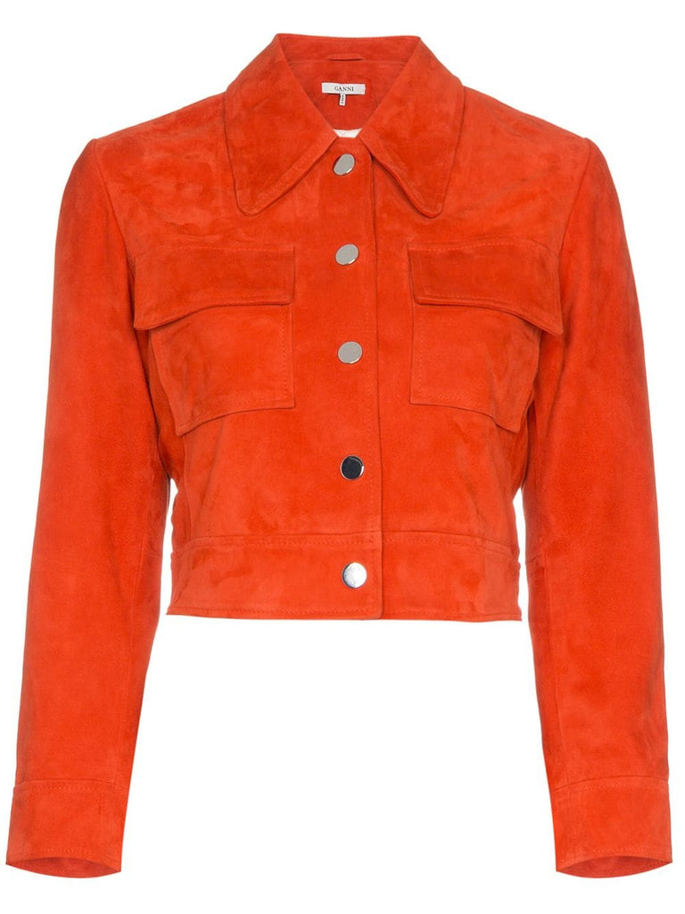 salvia suede leather jacket