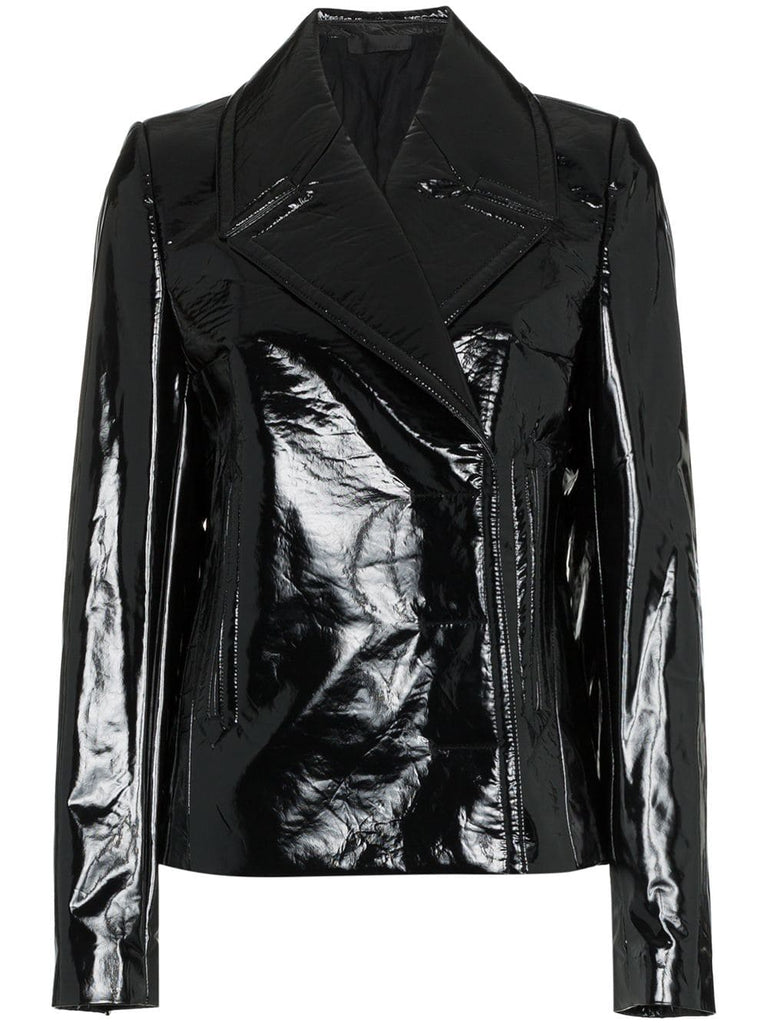 vinyl blazer jacket