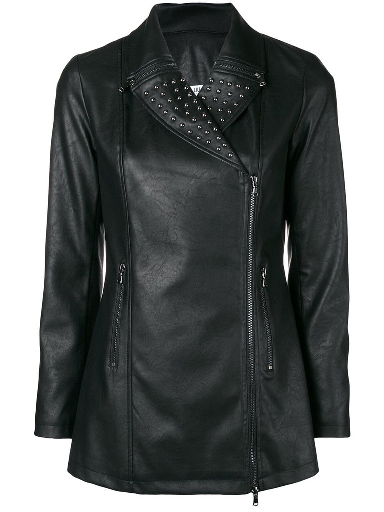 longline biker jacket