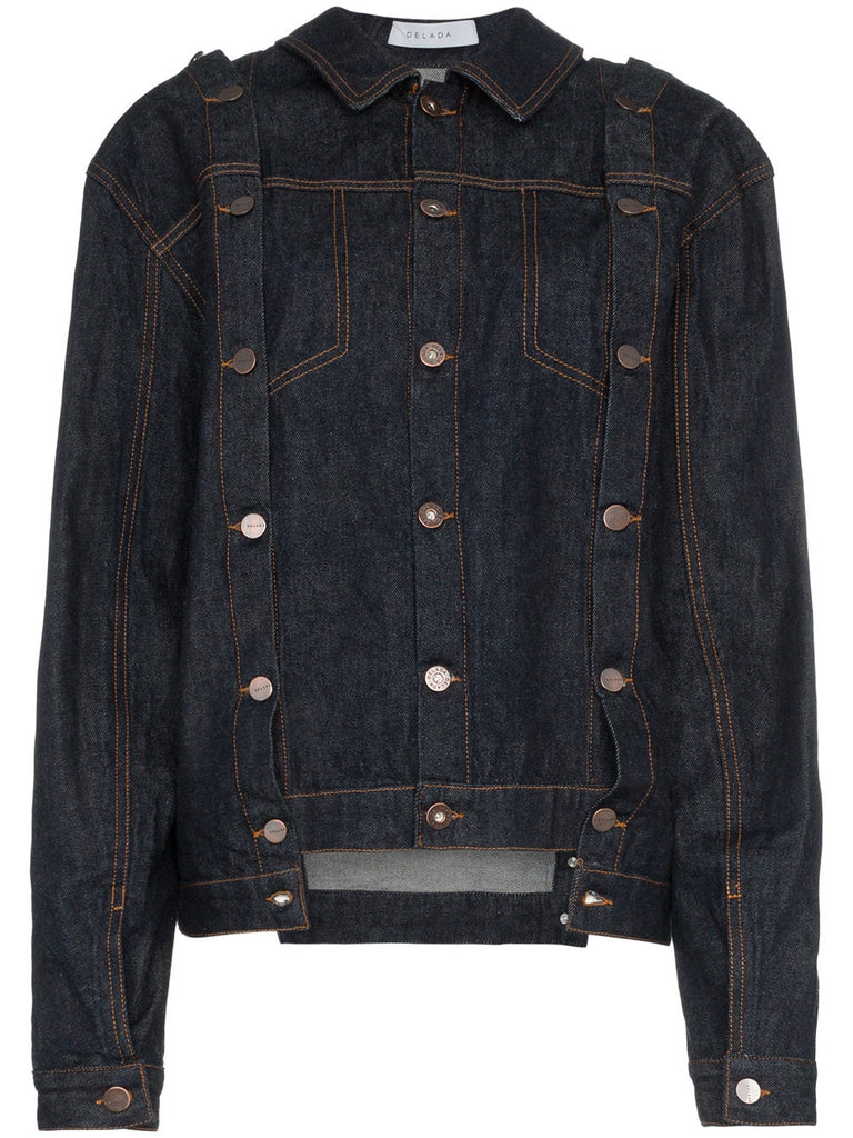 multi-button denim jacket