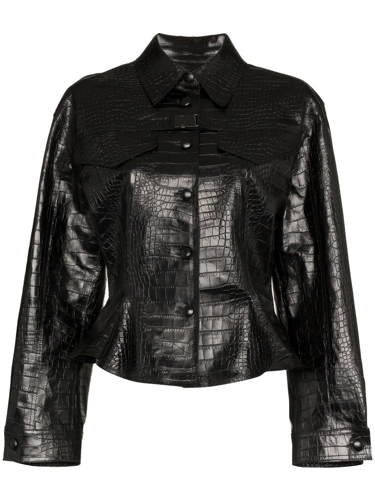 Cropped Leather Jacket