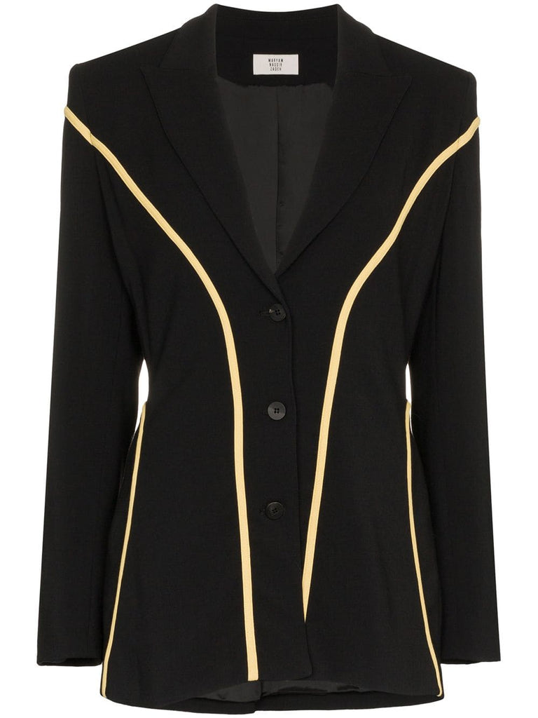 contrast fitted blazer