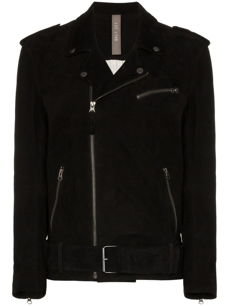 Black Suede Biker Jacket