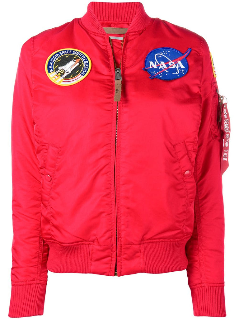 NASA patch detail bomber jacket