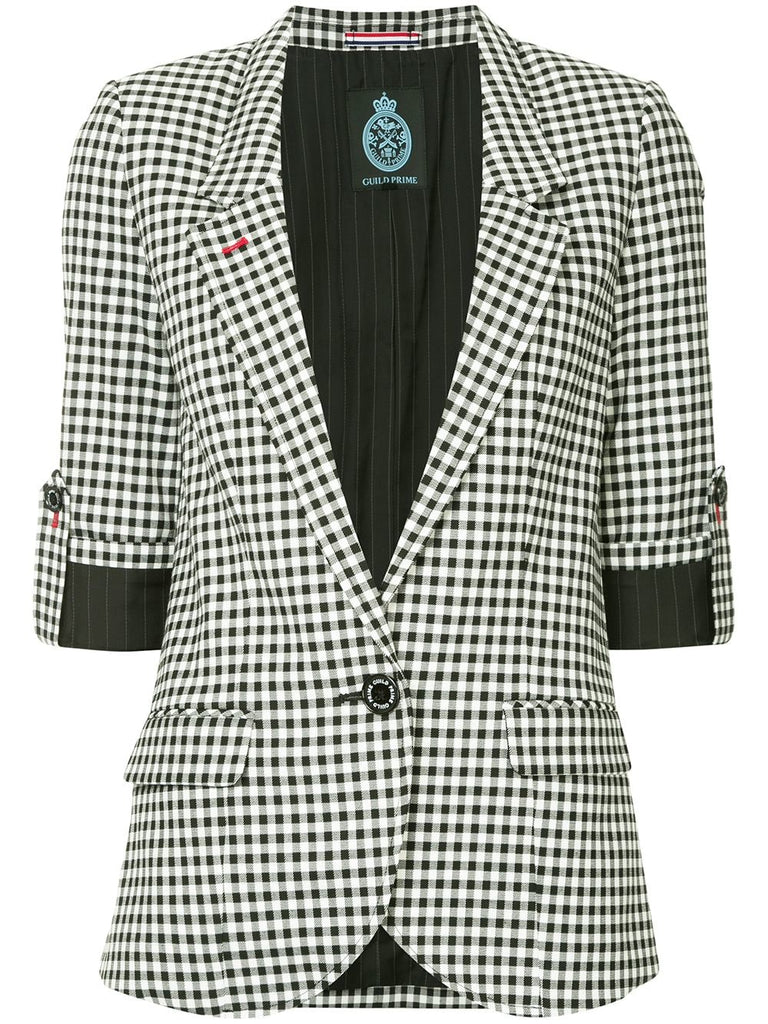 gingham blazer