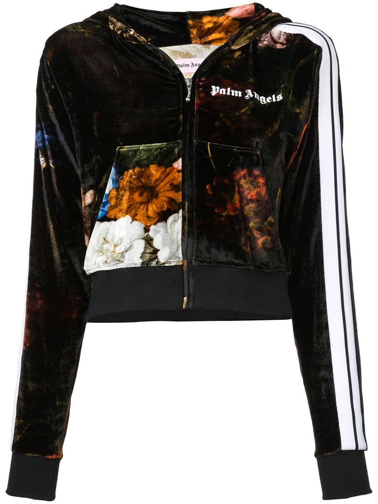 printed velvet bomber jacket