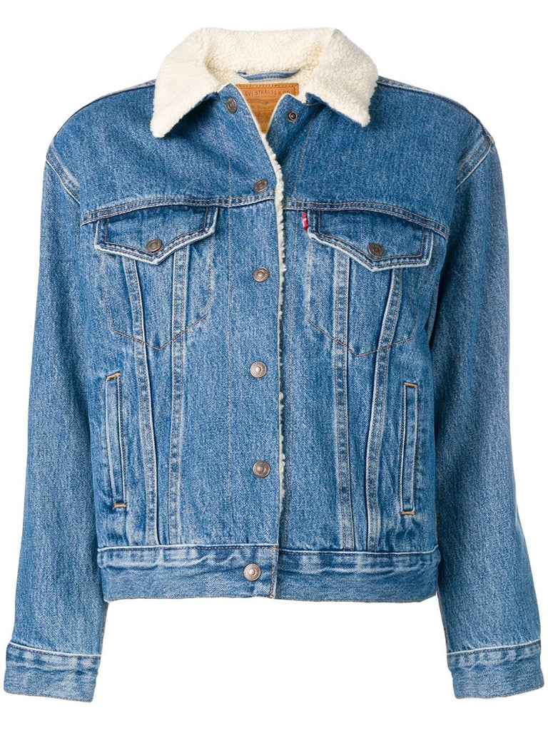 shearling denim jacket