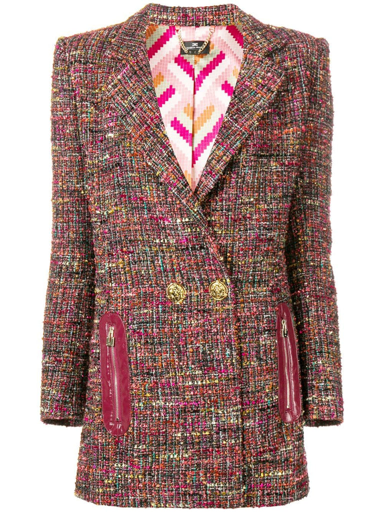 tweed double-breasted blazer