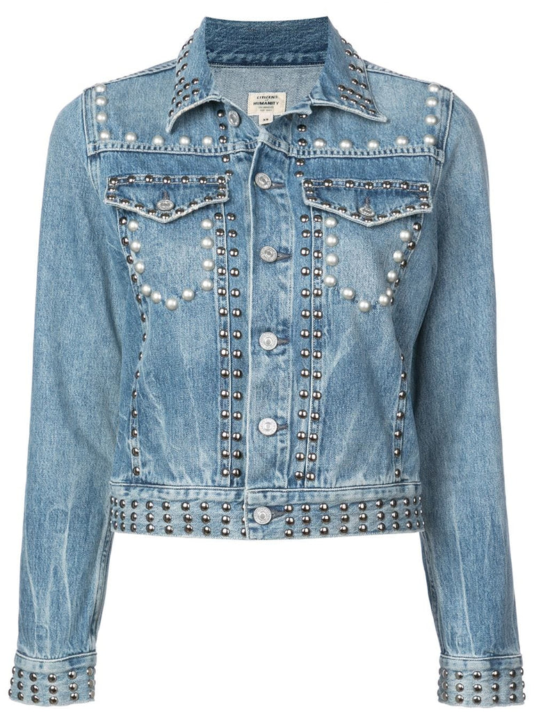 Cleo studded denim jacket