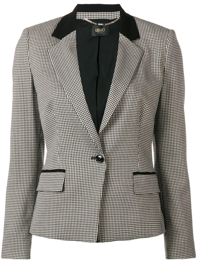 checked blazer