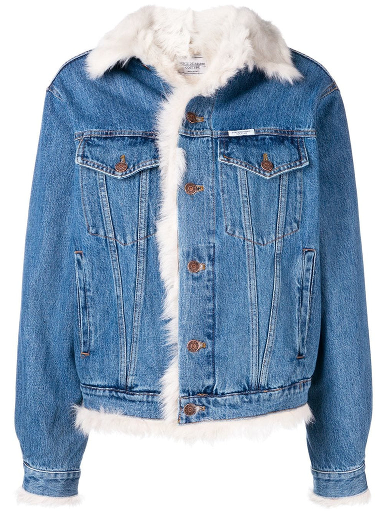 shearling-lined denim jacket