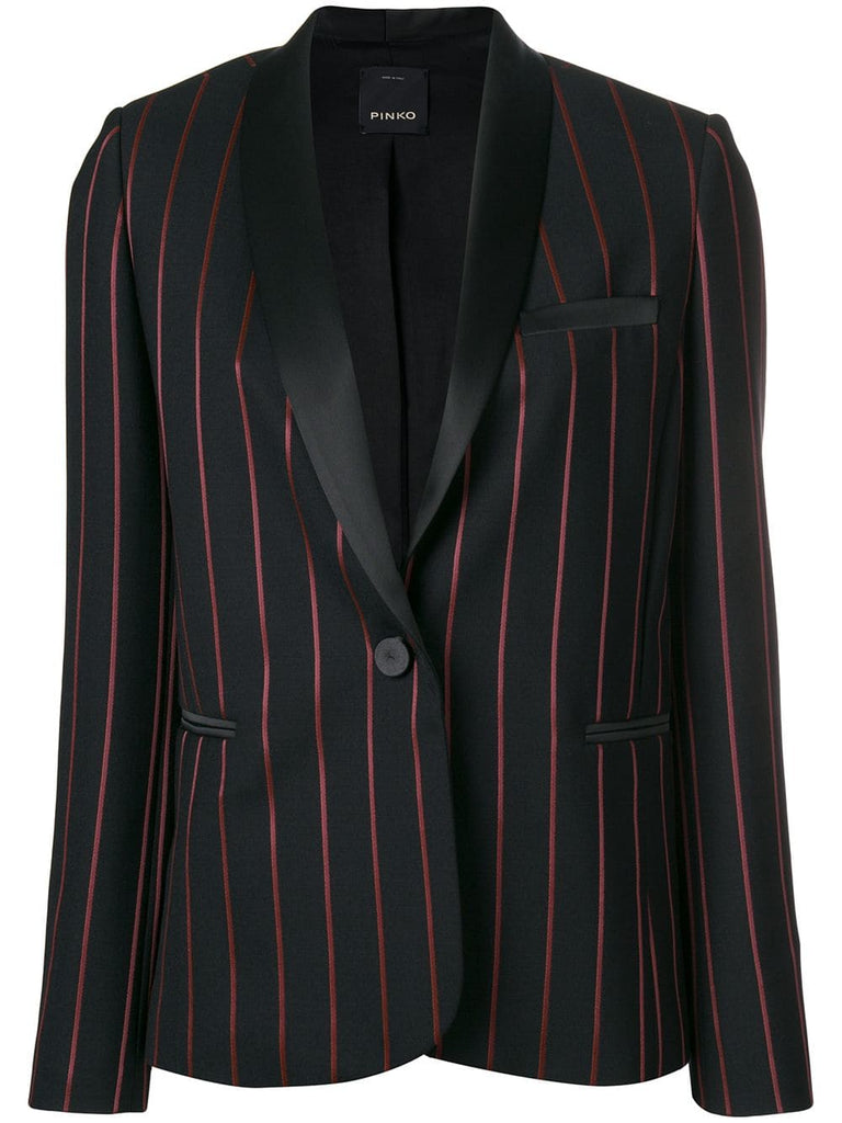 striped tuxedo blazer