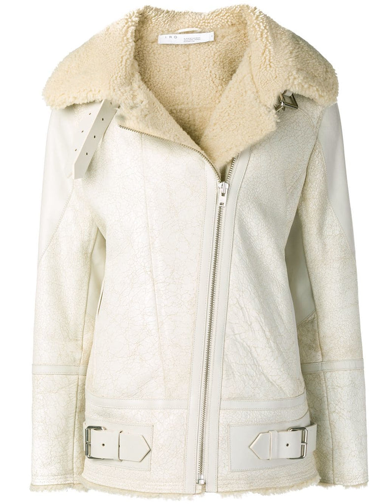 shearling biker jacket