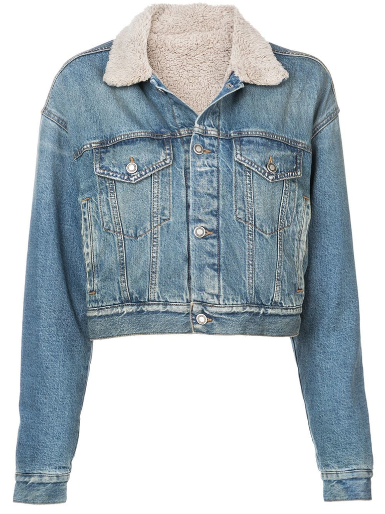 furry lining denim jacket