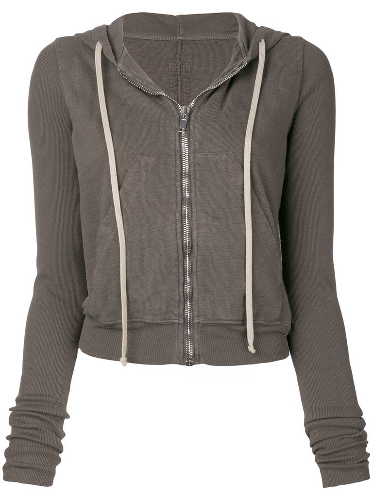 cropped zip hoodie