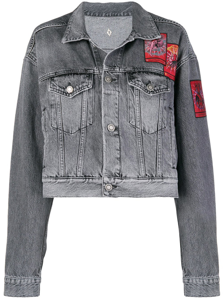 patched denim jacket