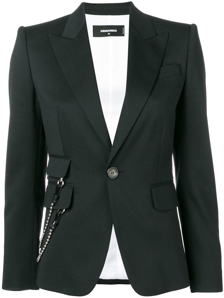 side chain fitted blazer