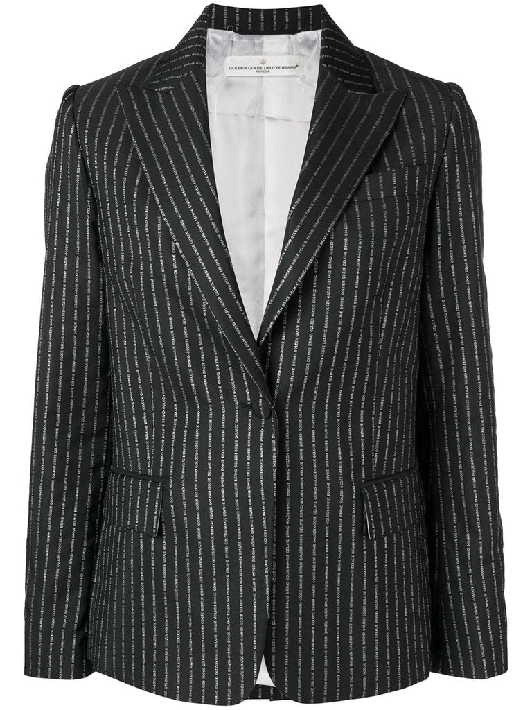 pinstriped blazer