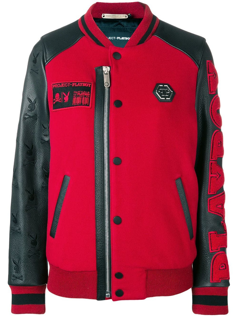 Philipp Plein X Playboy logo bomber jacket