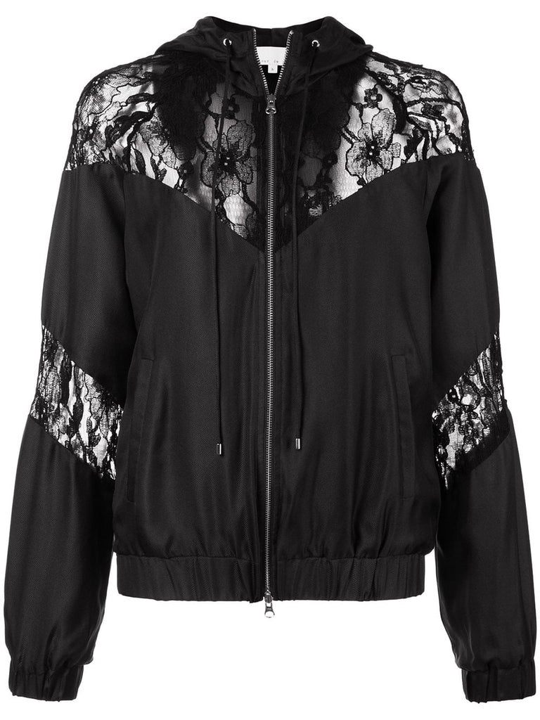 lace detail track jacket