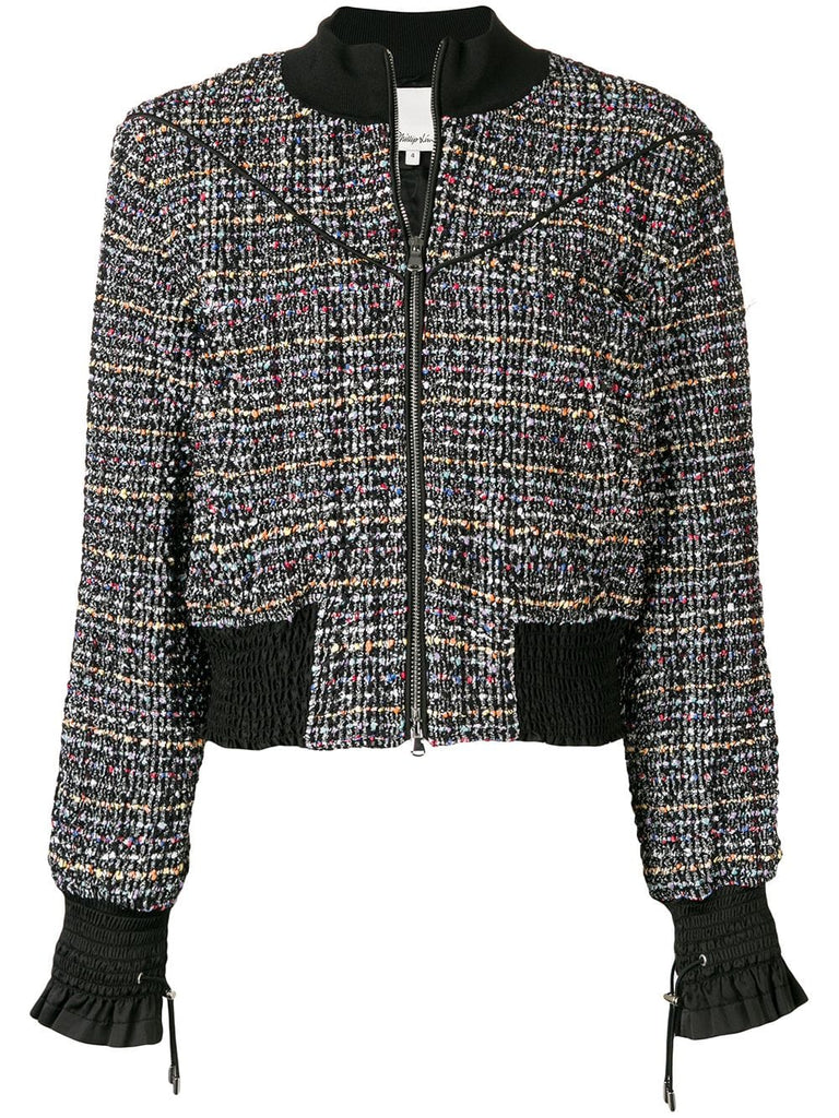 tweed bomber jacket