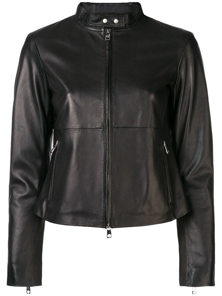 fitted biker jacket