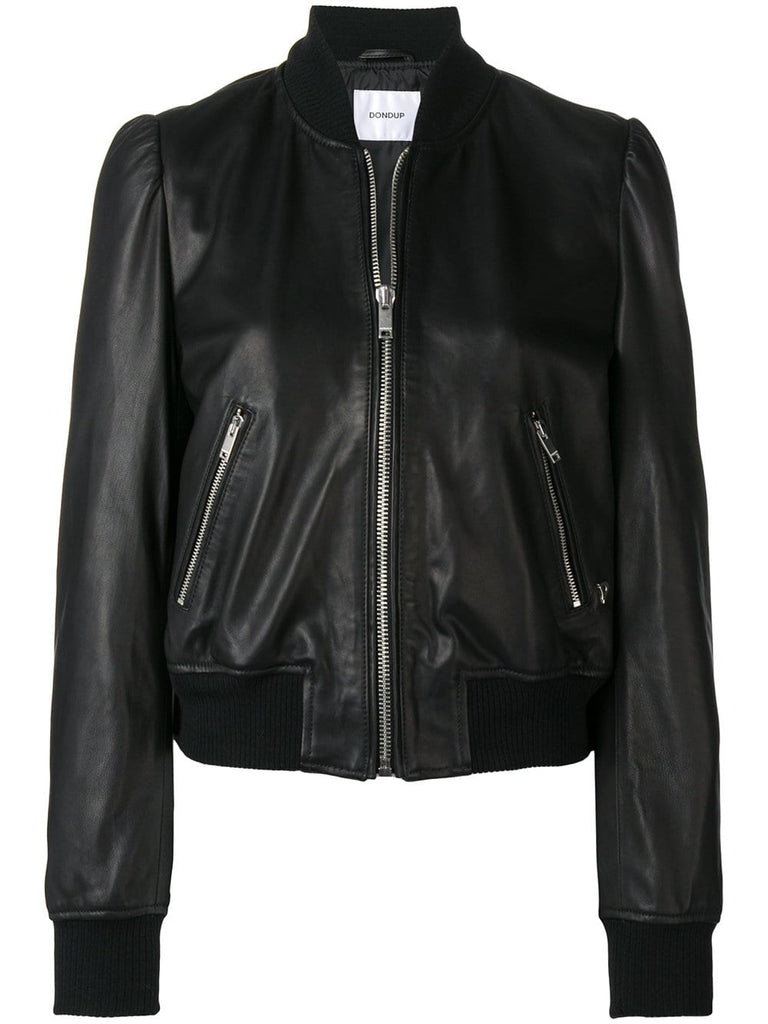 leather bomber jacket