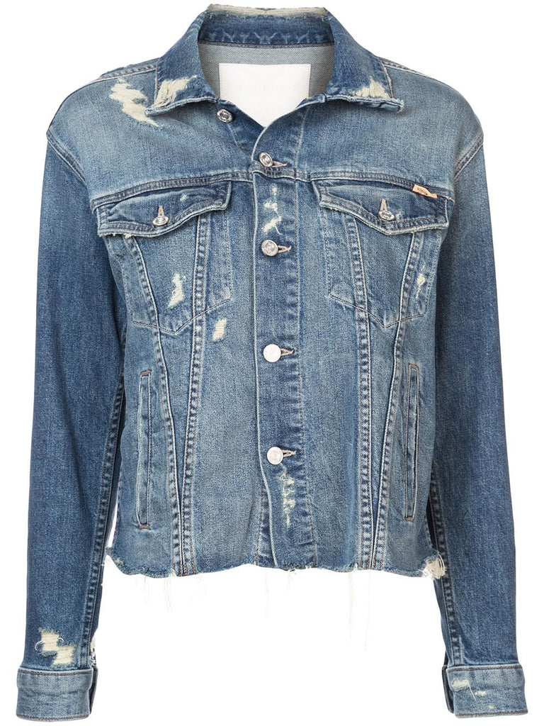 ripped denim jacket