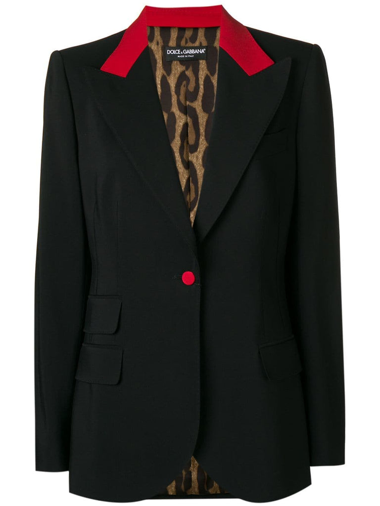 red trim blazer