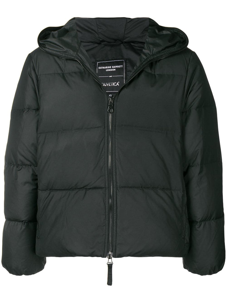 Love hooded puffer jacket