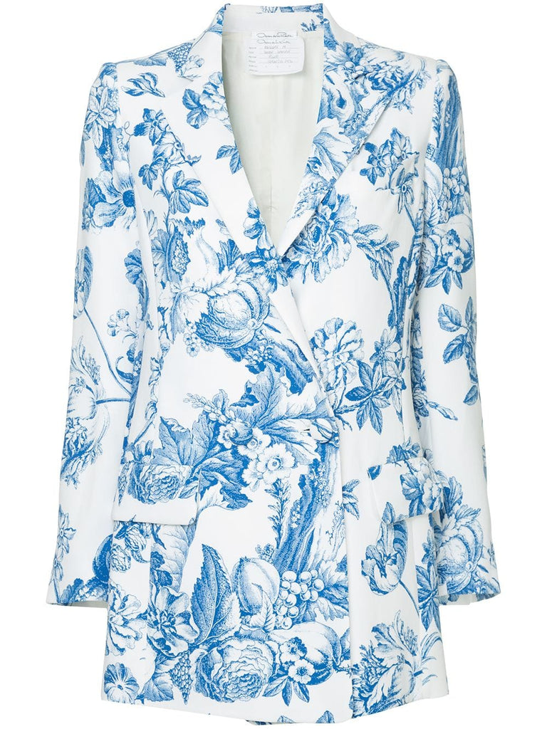 floral toile georgette blazer