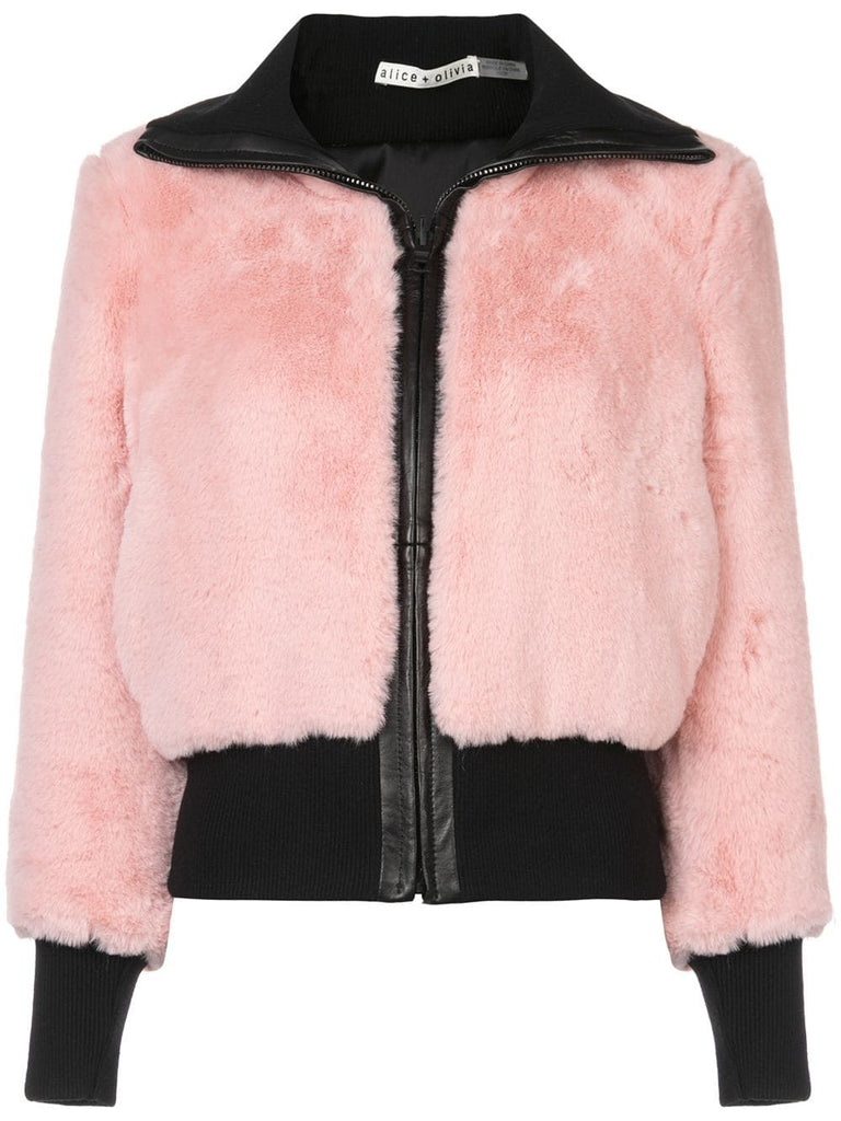 faux fur track jacket