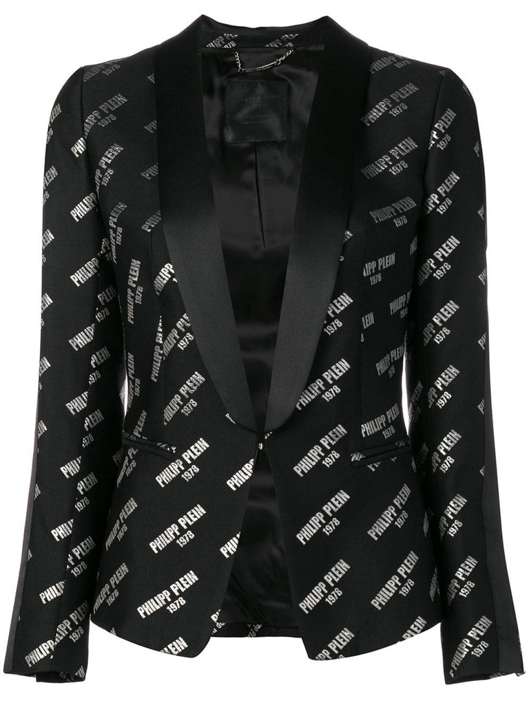 multi logo tuxedo blazer