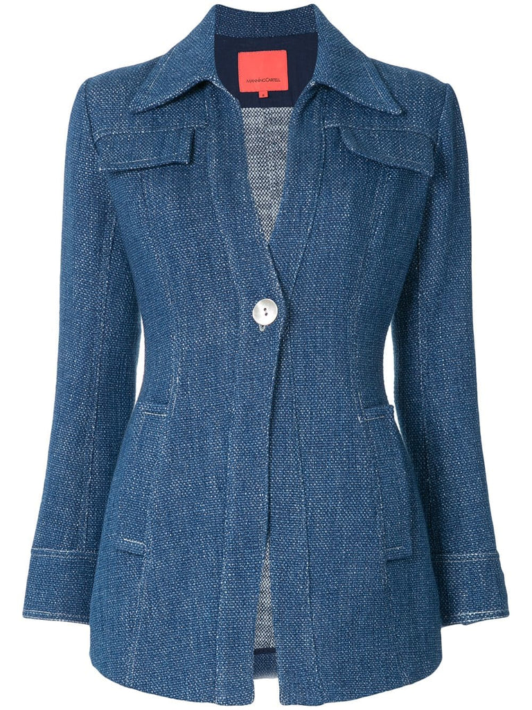 lurex denim jacket