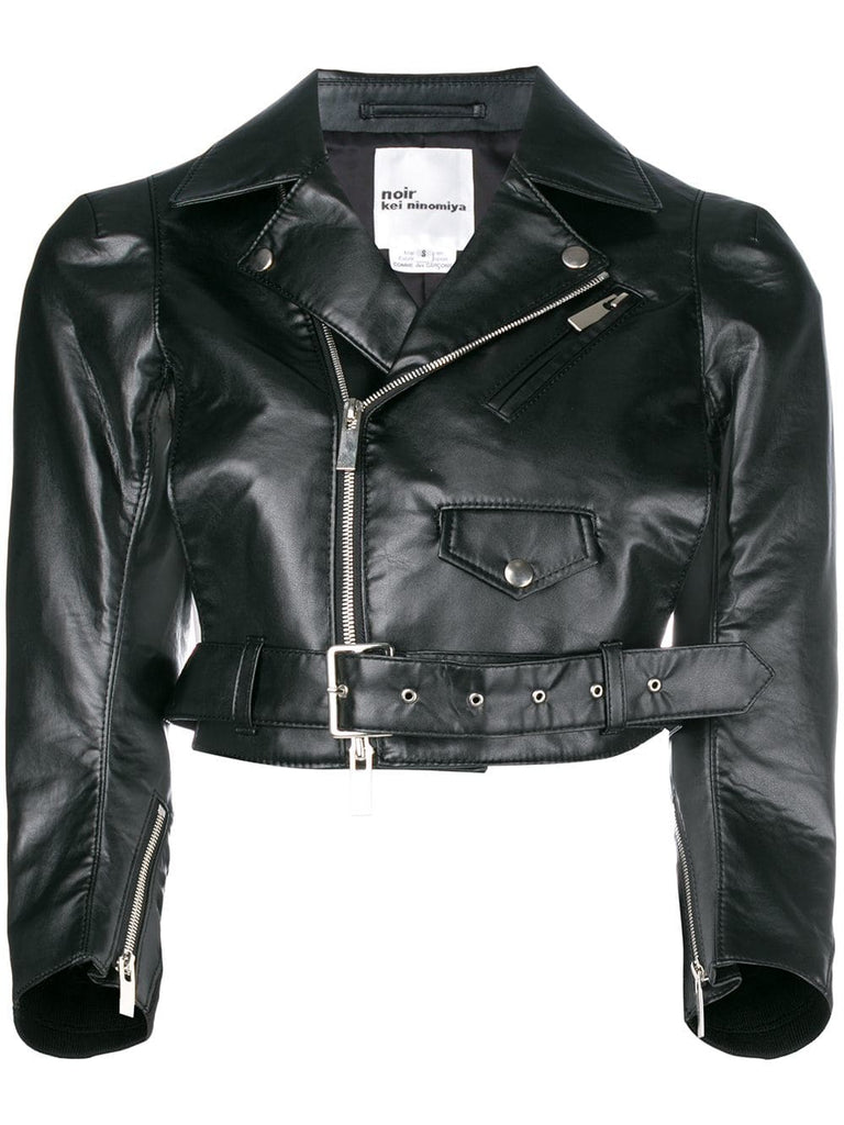 cropped biker jacket