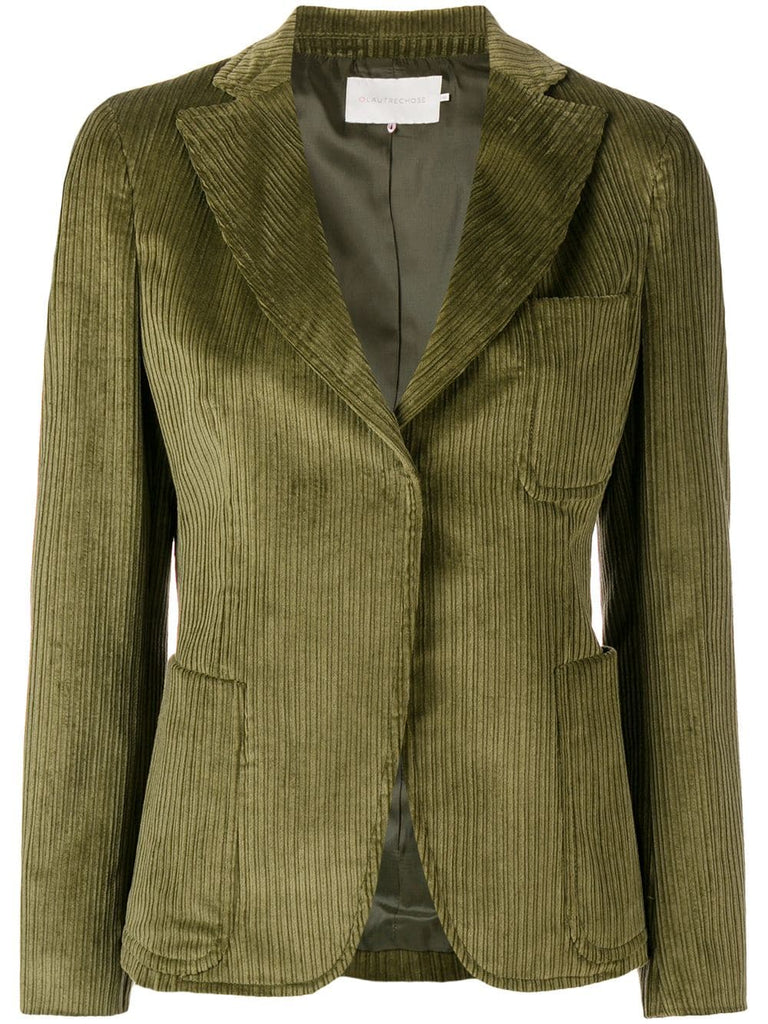 corduroy pattern blazer