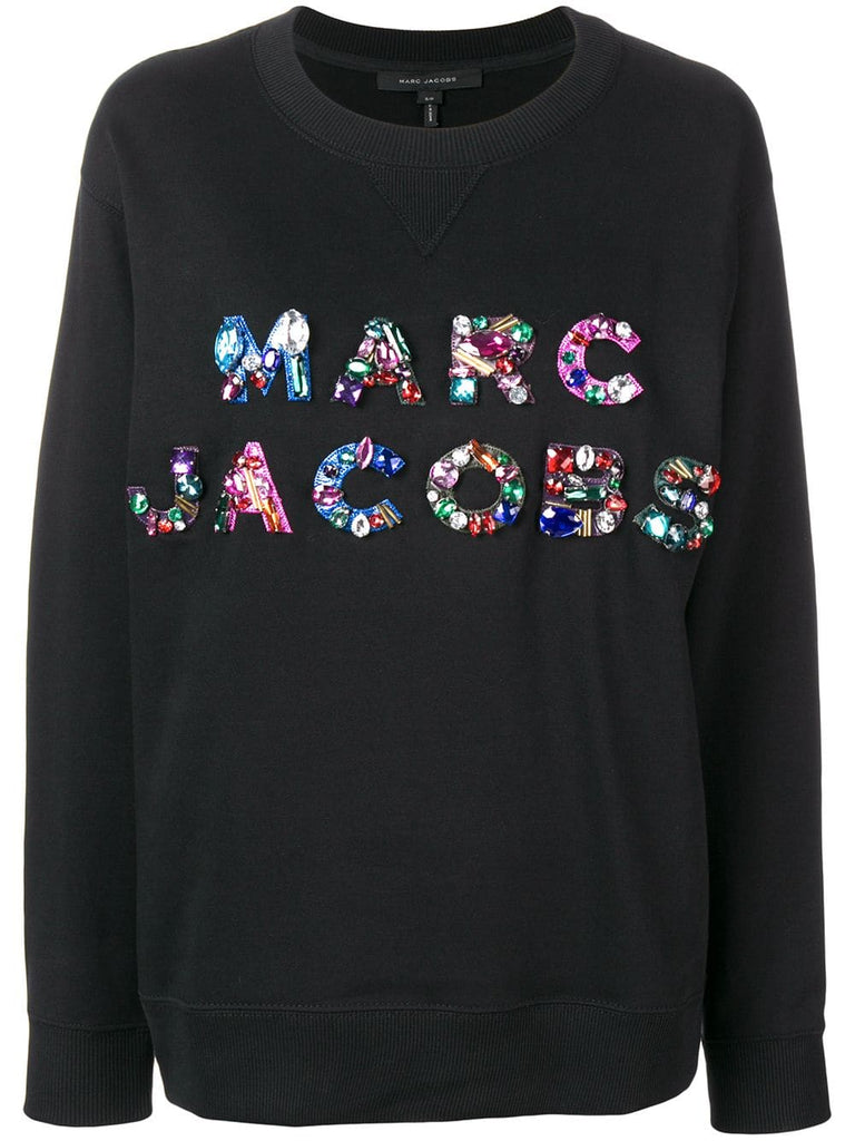 crystal-embellished sweatshirt