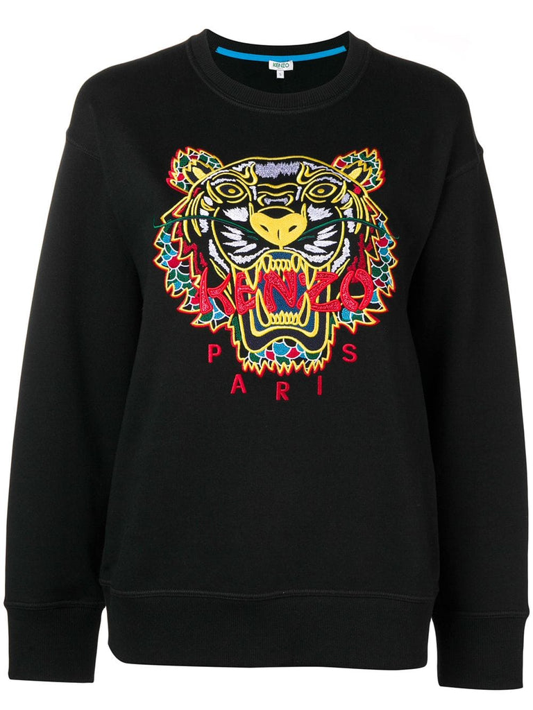 embroidered tiger sweatshirt