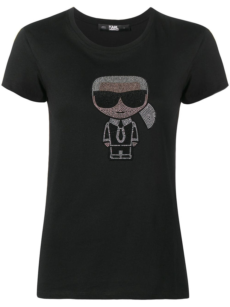 Ikonik rhinestone Karl T-shirt