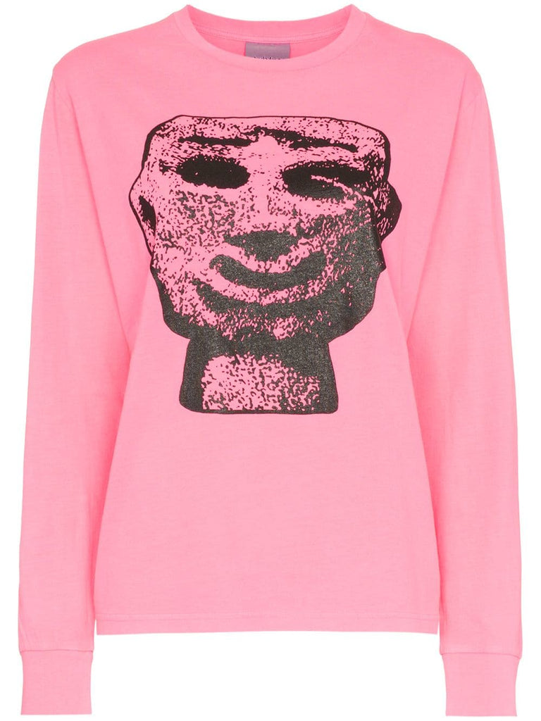 Stone head graphic cotton t-shirt