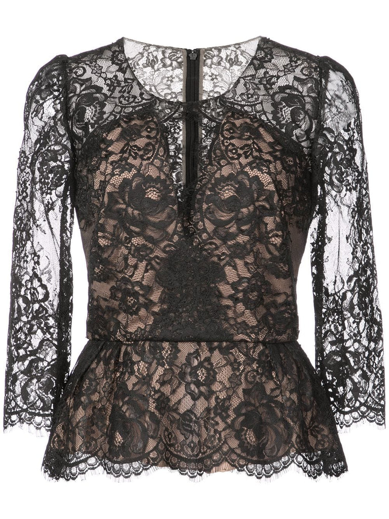 lace peplum blouse